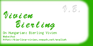 vivien bierling business card